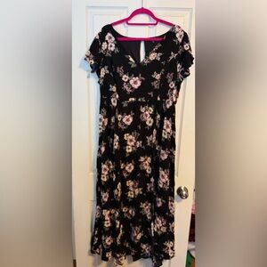 Torrid black and floral dress